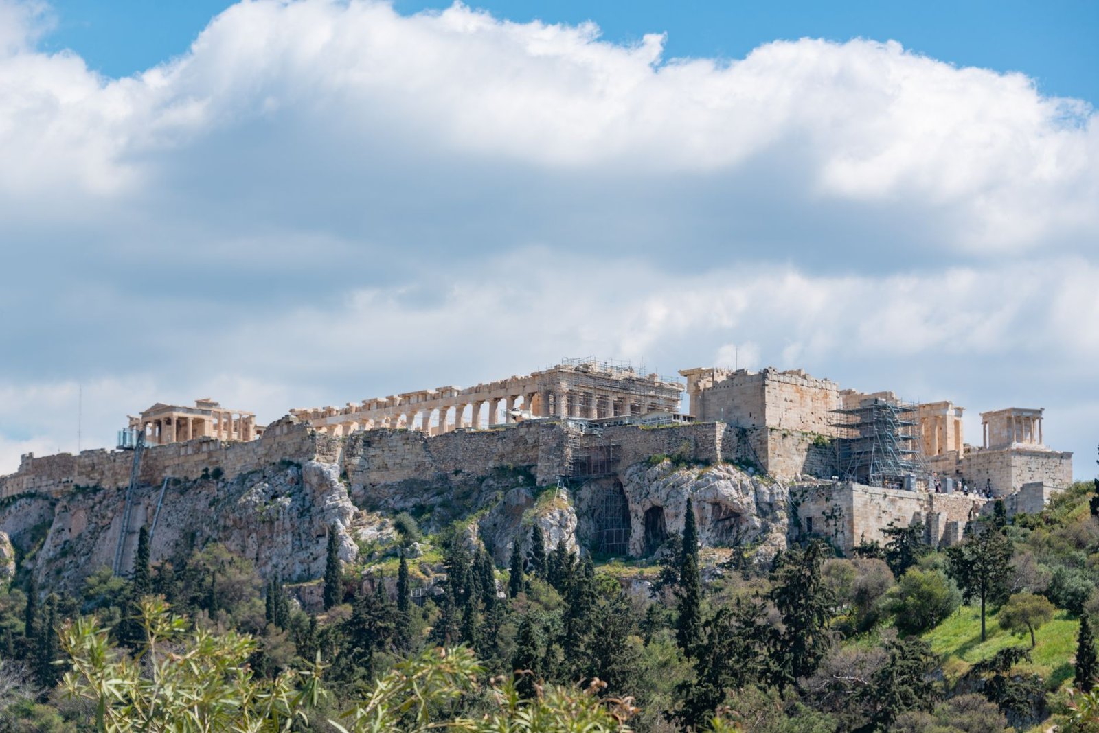 Acropolis of Athens with the Parthenon, symbolizing Titans and Olympians in Greek mythology