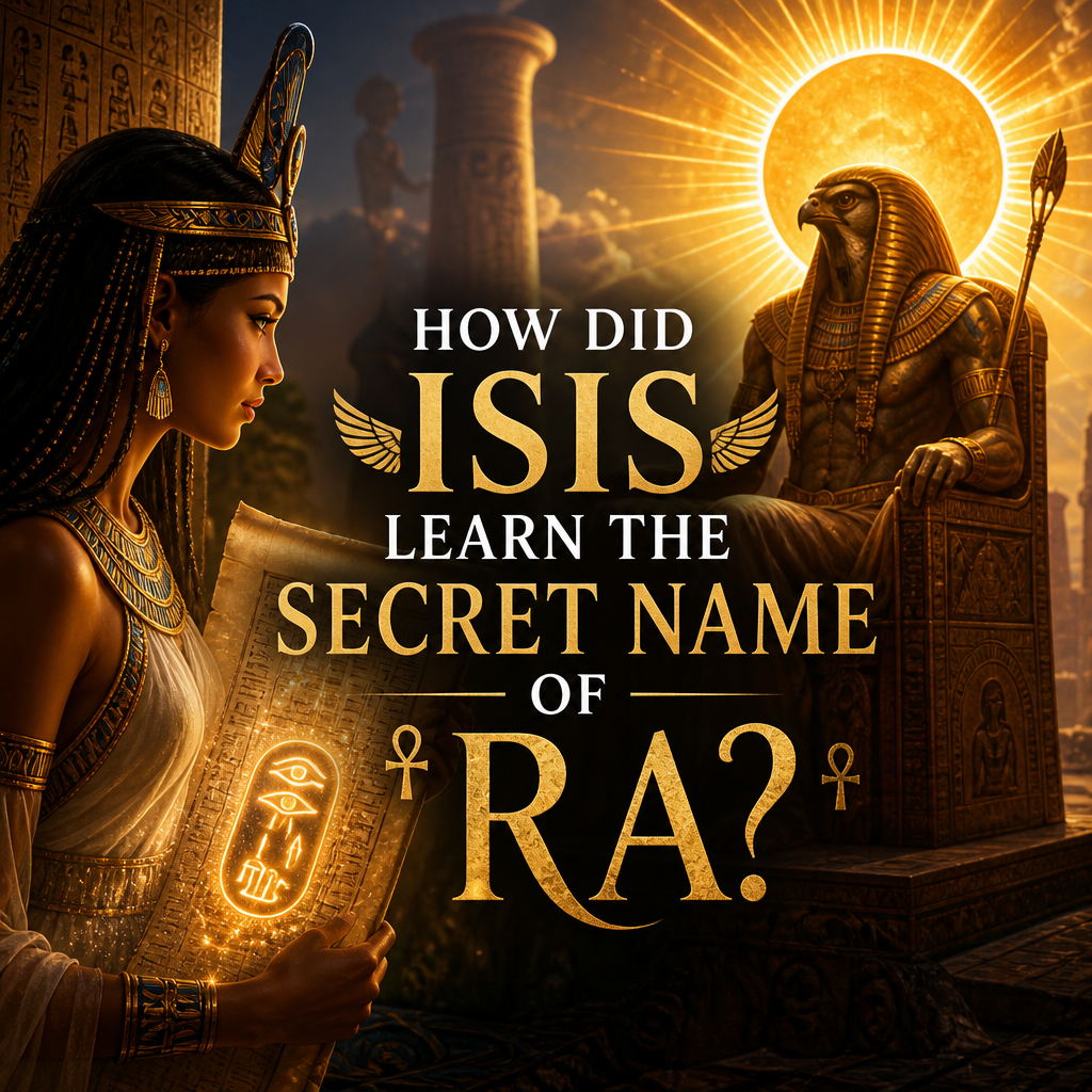 Isis learns the secret name of Ra in a mystical ancient Egyptian temple.